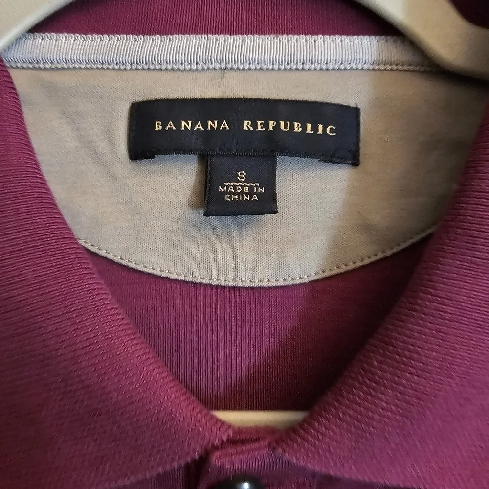 Banana Republic Purple Casual Career Office Work Polo Shirt Size Small